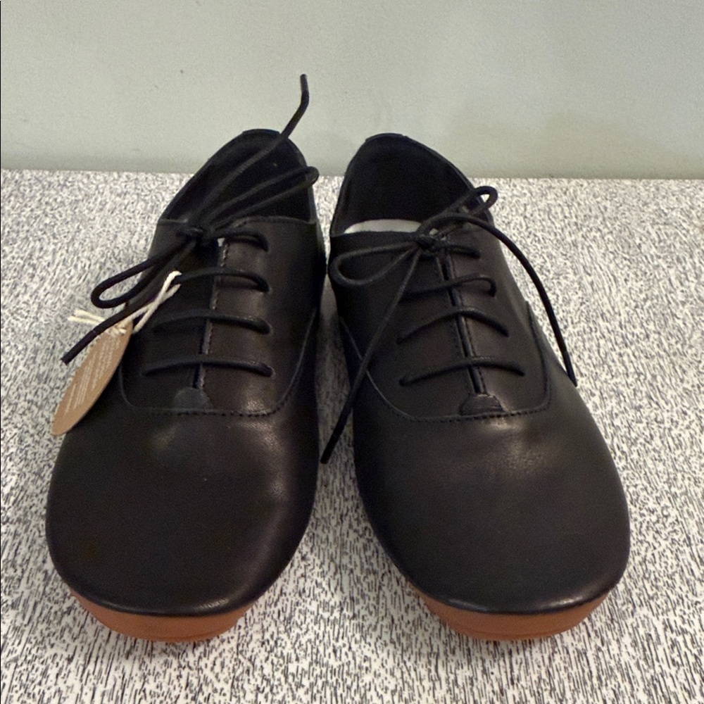 Women’s Anothersole, Lucie II, Black Leather Lace-Up Casual Shoes, Sz38, NWT